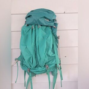 The North Face Banchee 50 Backpack Hiking Camping Teal Green Outdoor Pack